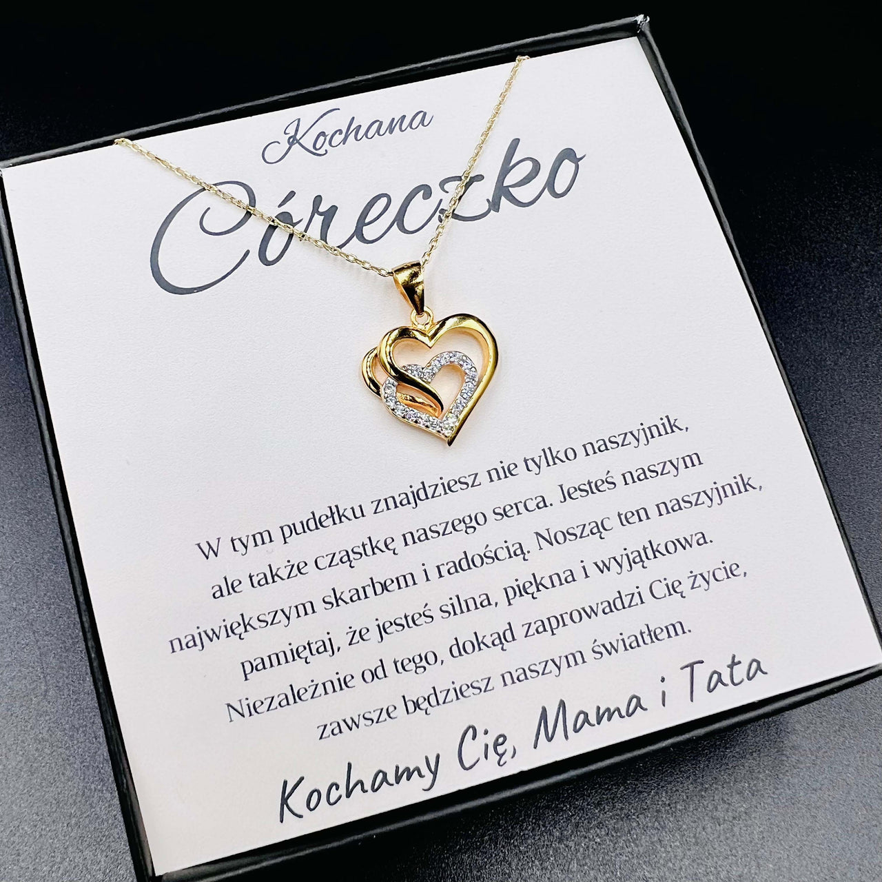 NOWOŚĆ Naszyjnik Dla Córki "Serca" /  "Cząstka Serca" SERIA LIMITOWANA