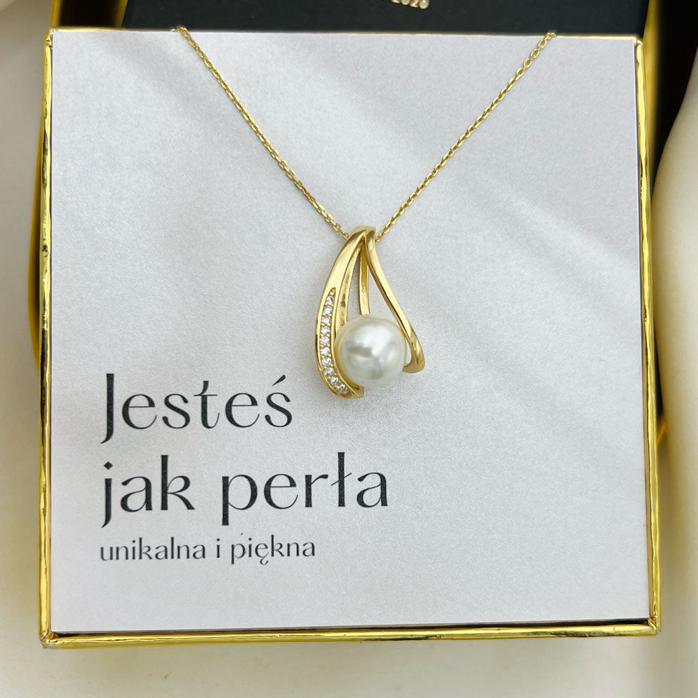 Naszyjnik "Perła z cyrkoniami"