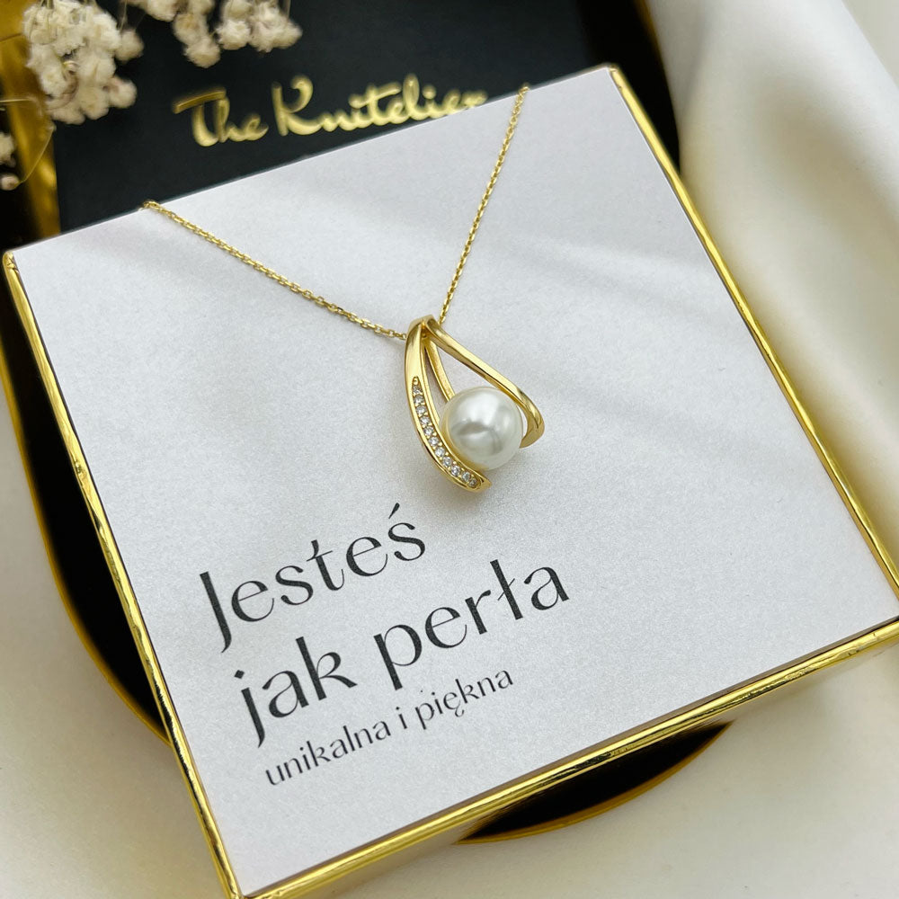 Naszyjnik "Perła z cyrkoniami"