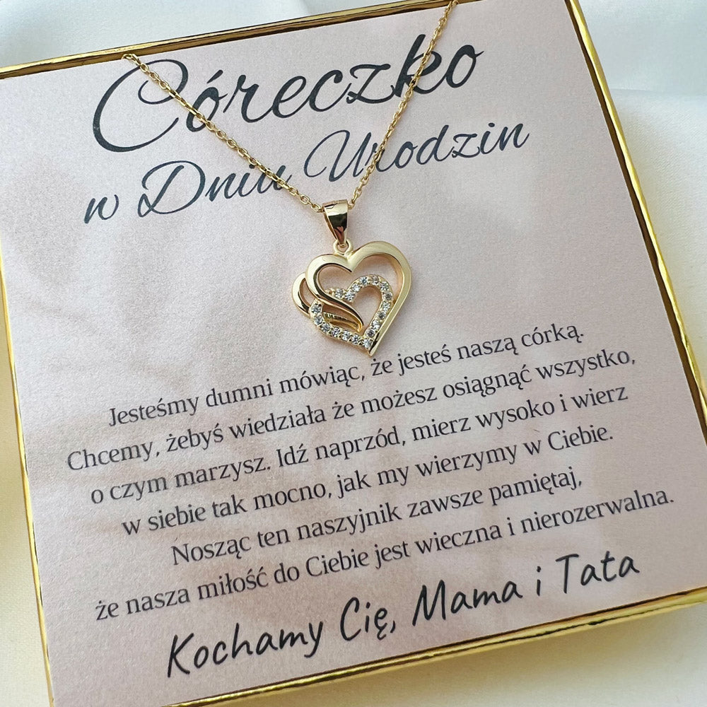 Naszyjnik Dla Córki na Urodziny "Serca"