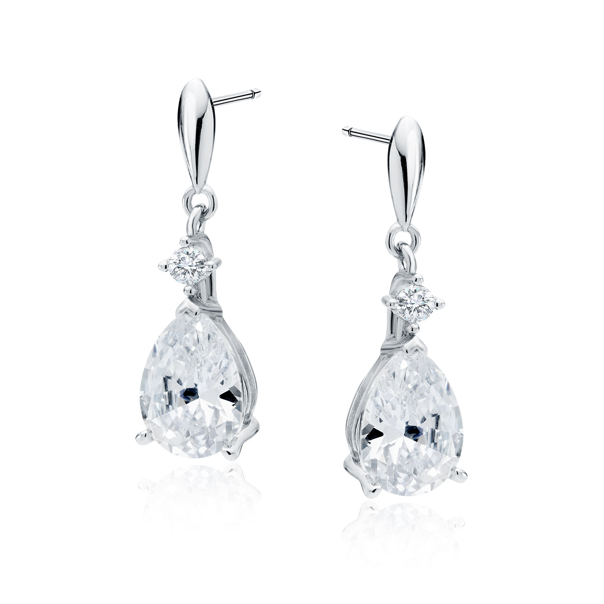 Kolczyki "Silver Zircon Drops"